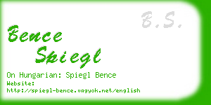 bence spiegl business card